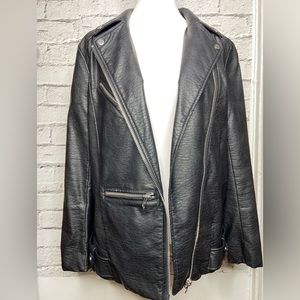 Faux Leather Motto Jacket. Size 4 H&M. Almost new.